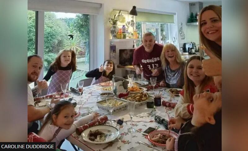 Família Duddridge reunida no Natal