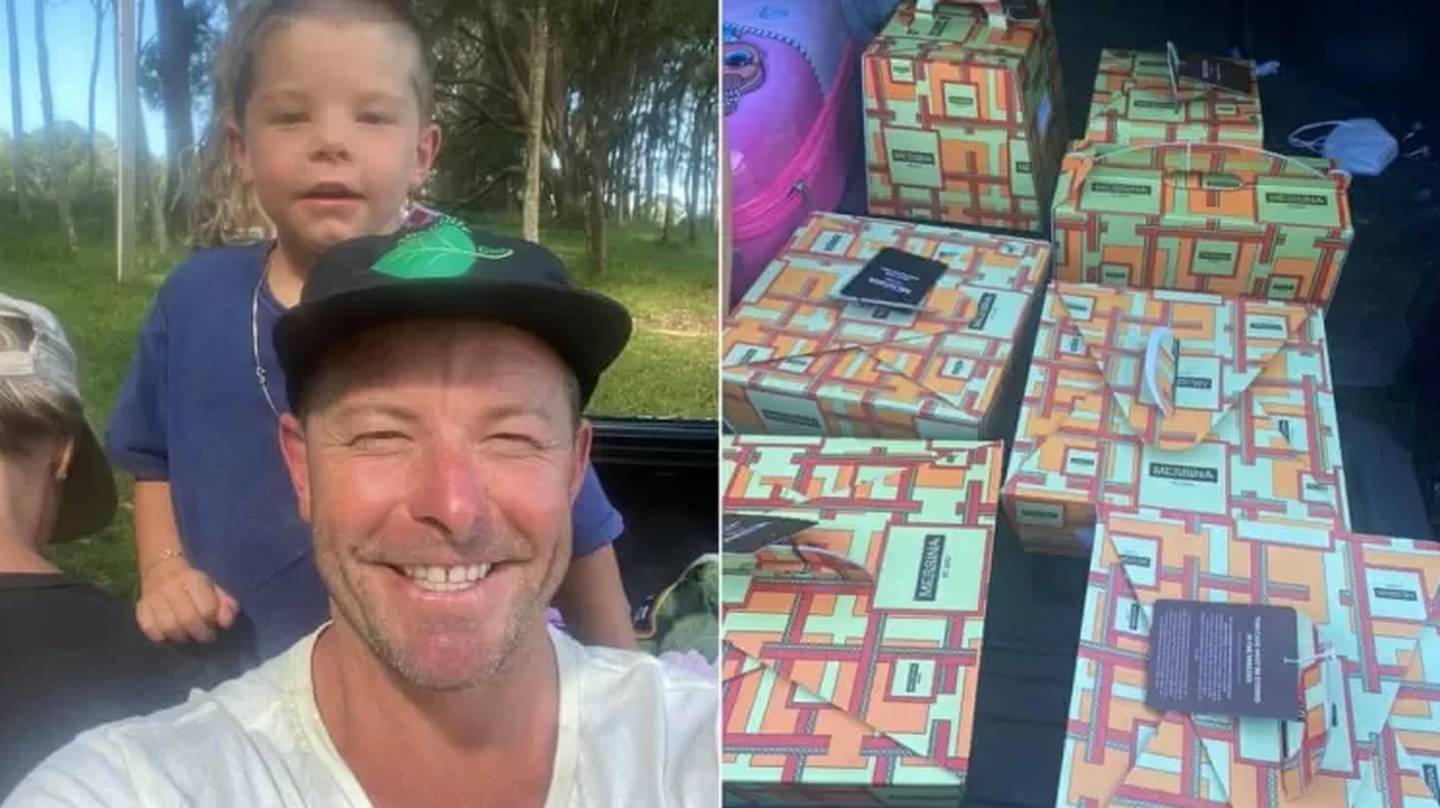 Ele se surpreendeu ao receber a compra feita pelo filho de cinco anos.