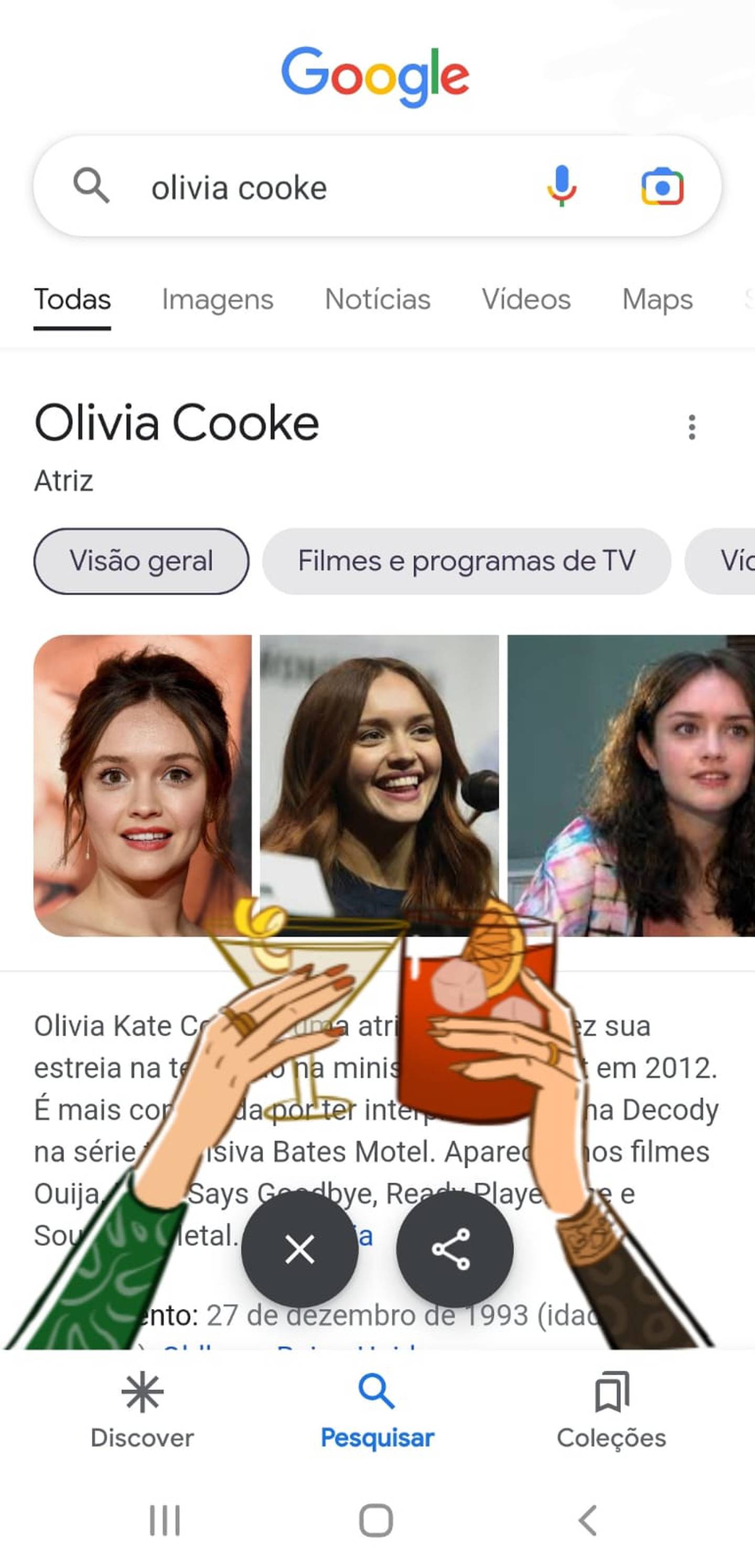 Digite Olivia Cooke ou Emma D'arcy no Google e veja a surpresa!