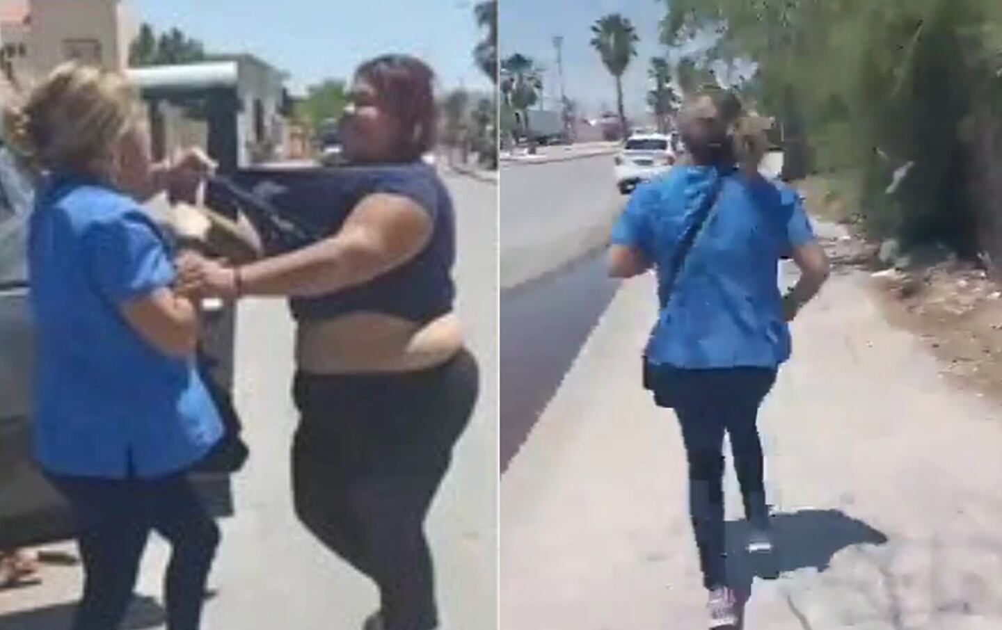 Vídeo mostra momento em que mulher encontra pai e tia saindo de motel
