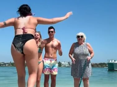 VÍDEO: família tenta fazer trend viral de férias na praia, mas final ‘inesperado’ intriga