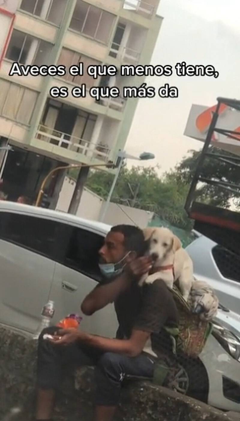 Vendedor ambulante divide comida com cachorrinho e viraliza