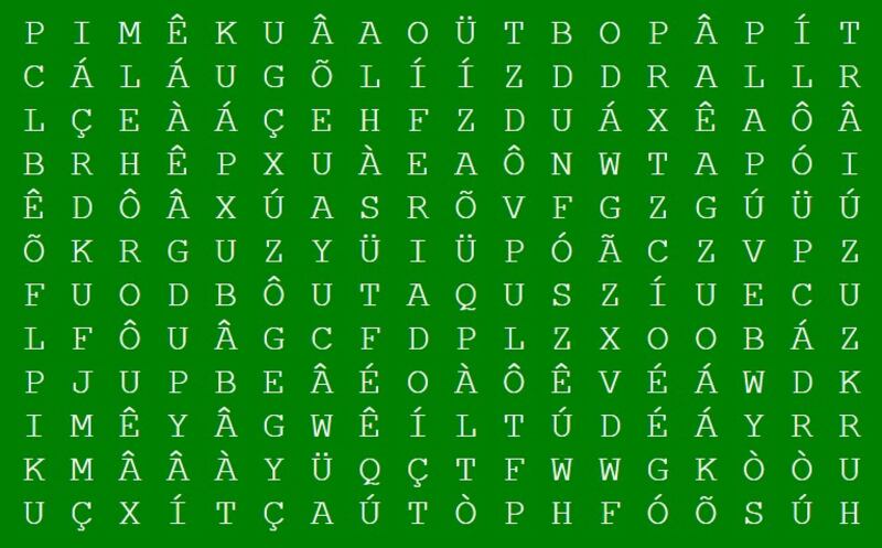 Encontre a palavra 'feriado' no caça-palavras