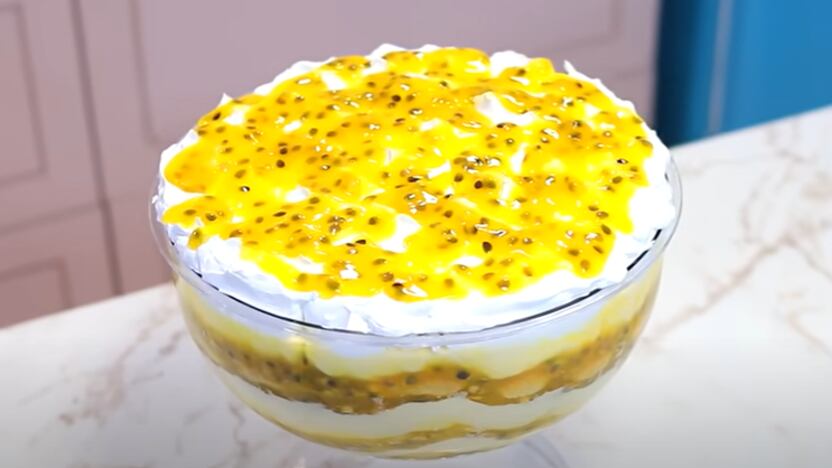 Receita de pavê de macarujá