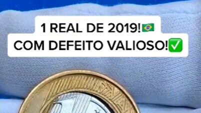 Moeda de 1 real com defeito no núcleo pode custar mais de 500 reais