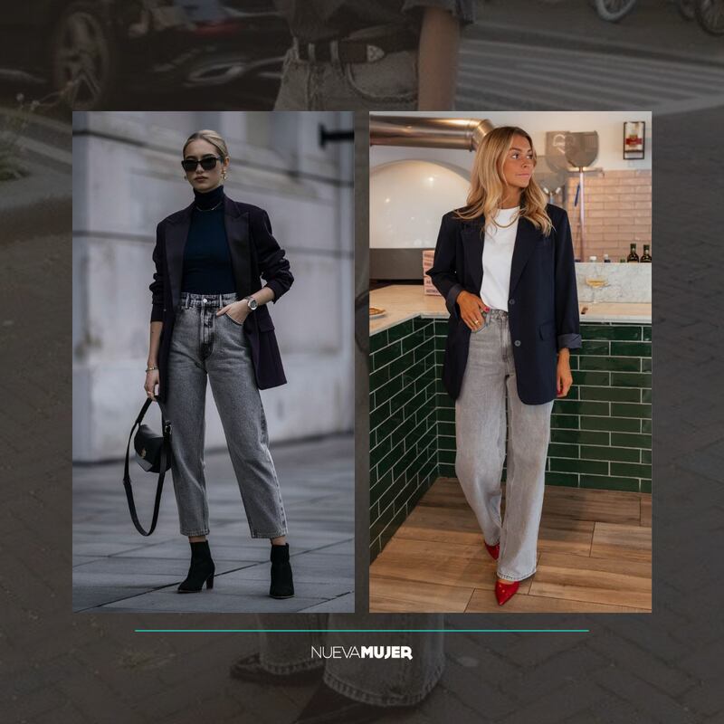 ¿Cómo usar jeans grises de forma elegante?