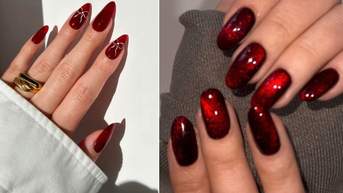 Las uñas cherry red serán una de las grandes tendencias de manicura en otoño