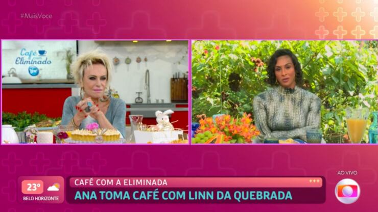 Ana Maria Braga recebe Lina para café da manhã