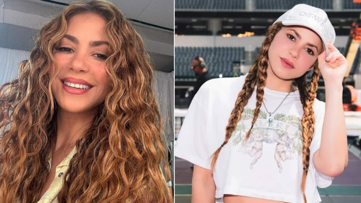 Shakira presumió sus caderas con un bikini lila de flecos.