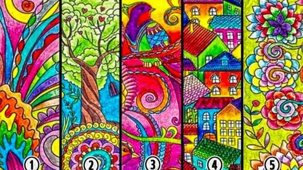 Escolha um dos desenhos coloridos e receba um conselho importante para a sua vida