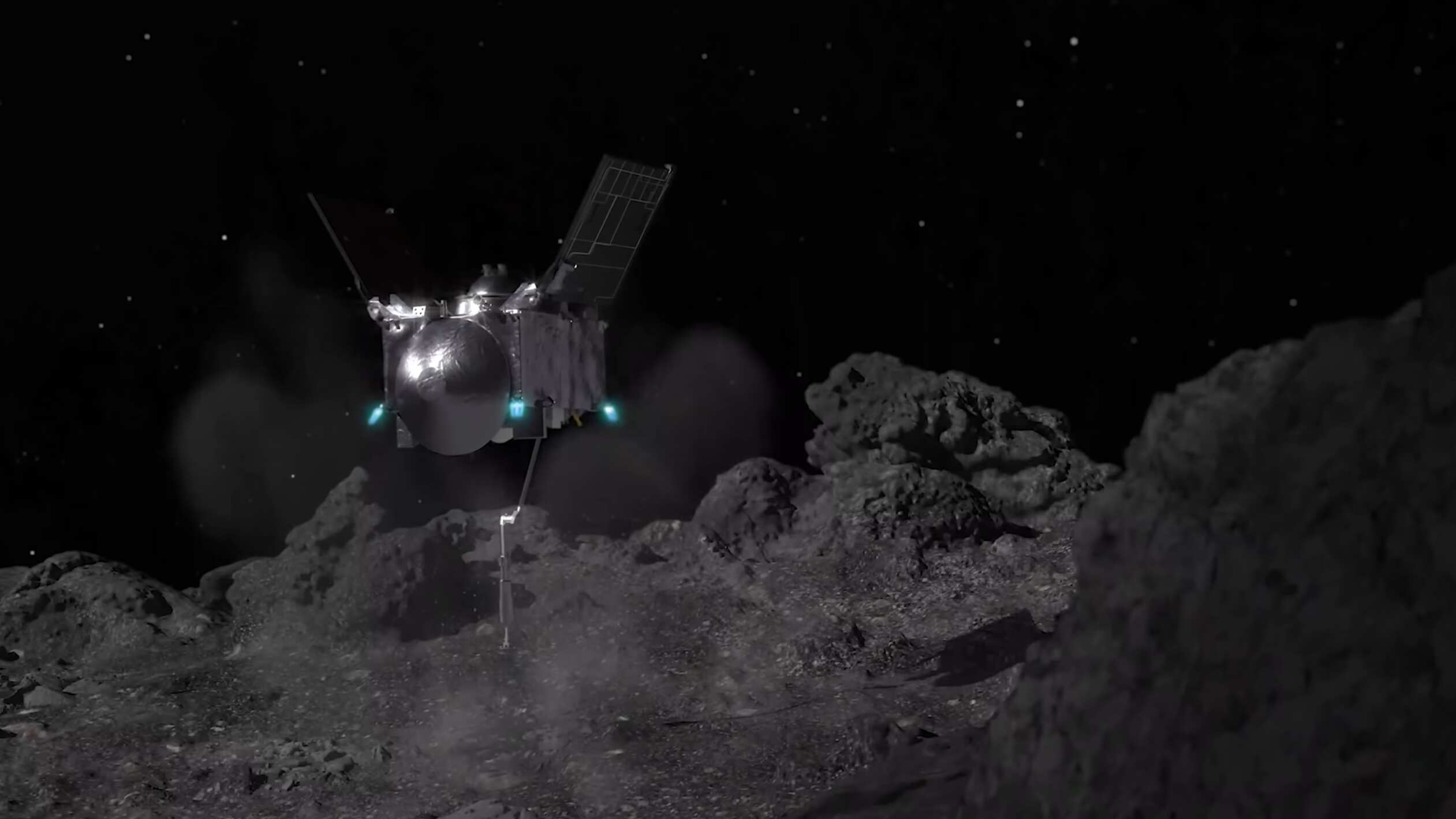 Sonda OSIRIS-REx da NASA deixa sua marca no asteroide Bennu; potencialmente perigoso