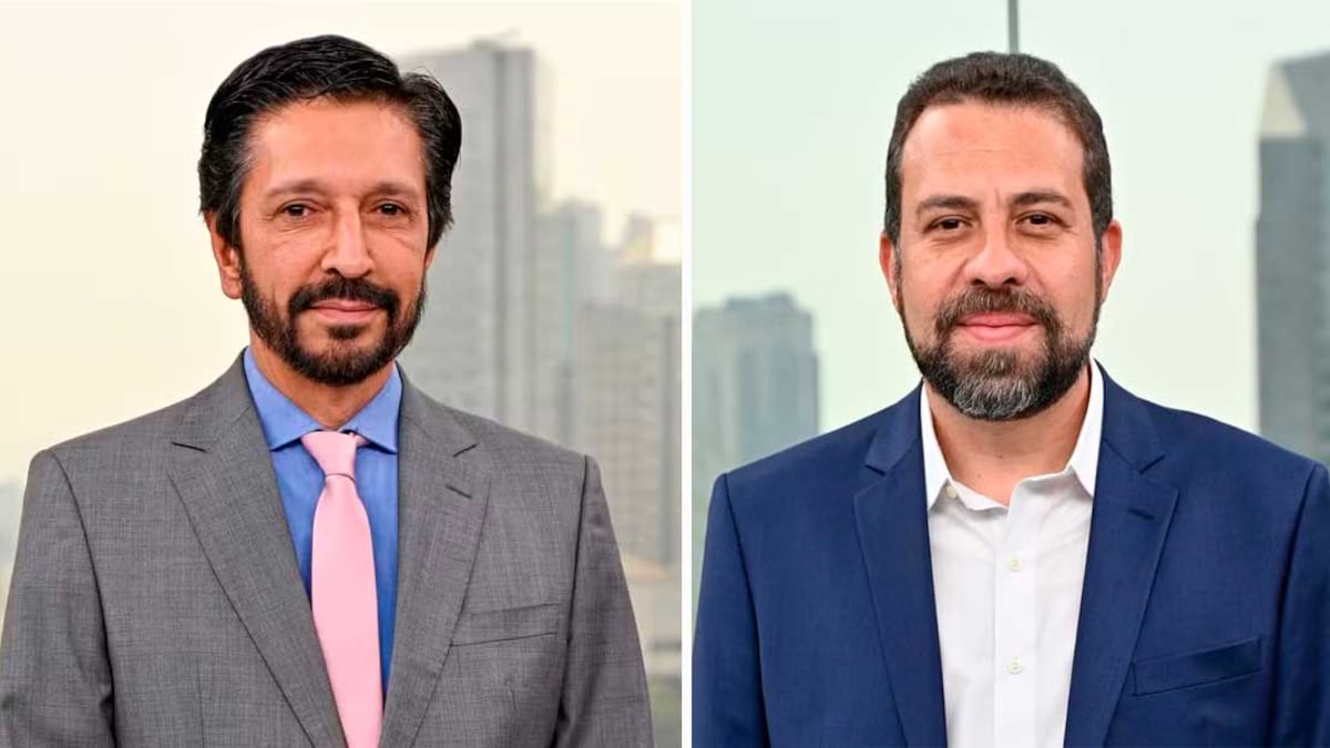 Ricardo Nunes (MDB) e Guilherme Boulos (Psol), candidatos à Prefeitura de SP