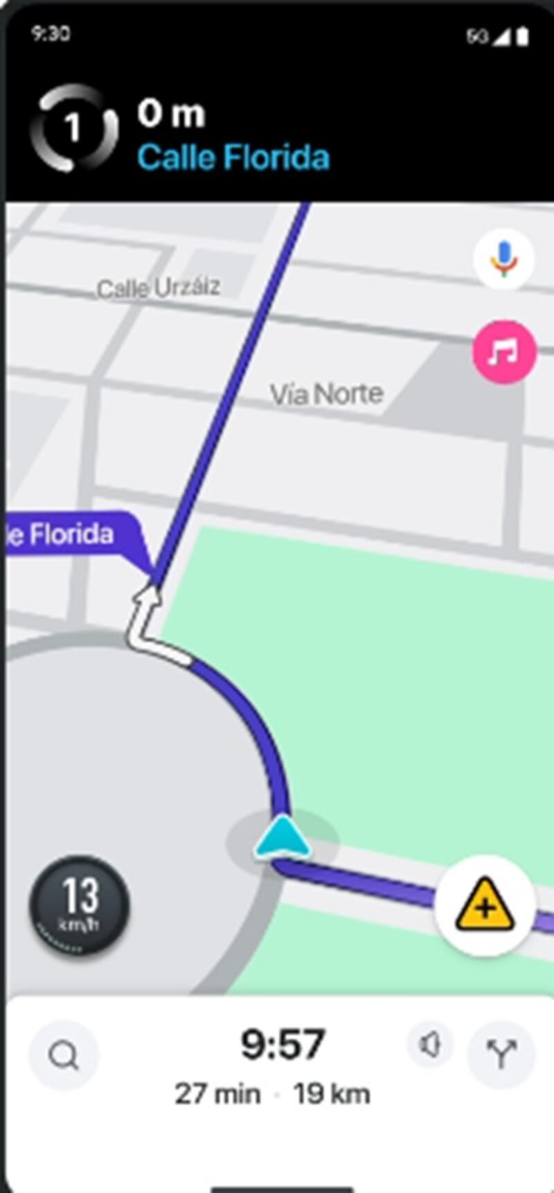 Waze Función Asistencia Rotonda