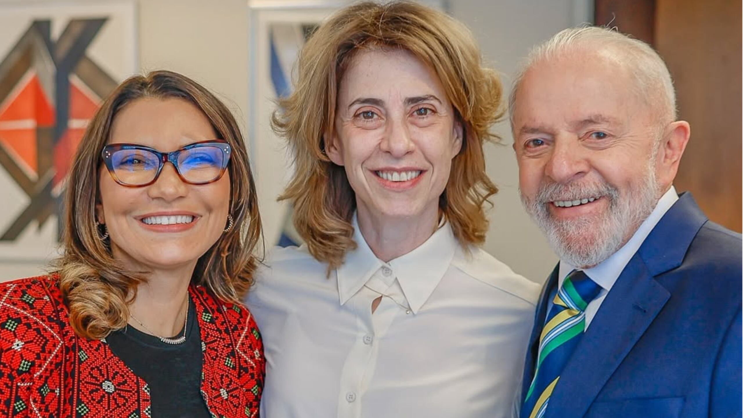 Lula, Janja e Fernanda Montenegro