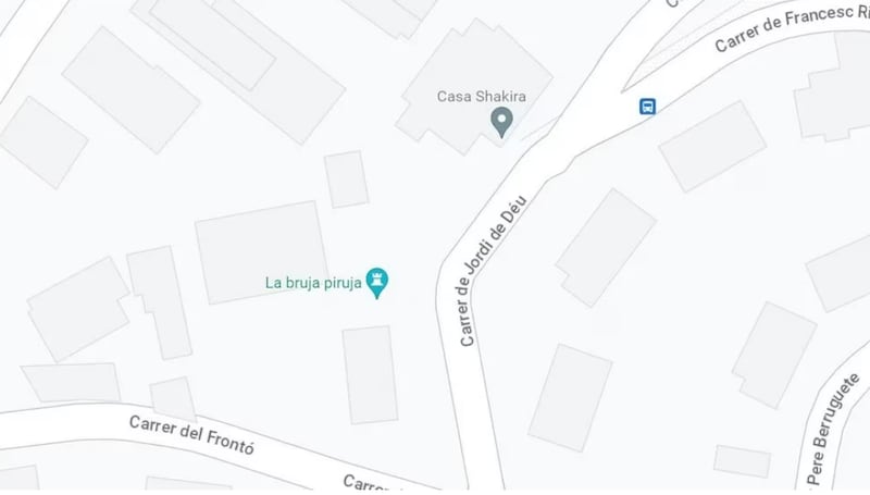 Captura do Google Maps, no endereço da ex-sogra de Shakira e da antiga casa da cantora