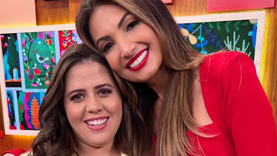 Patrícia Poeta e Tati Machado nos bastidores do "Encontro"