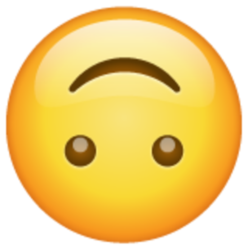 Emoji de cara al revés