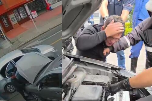 Vídeos mostram violência nas ruas: ladrão roubando autopeças e briga no trânsito