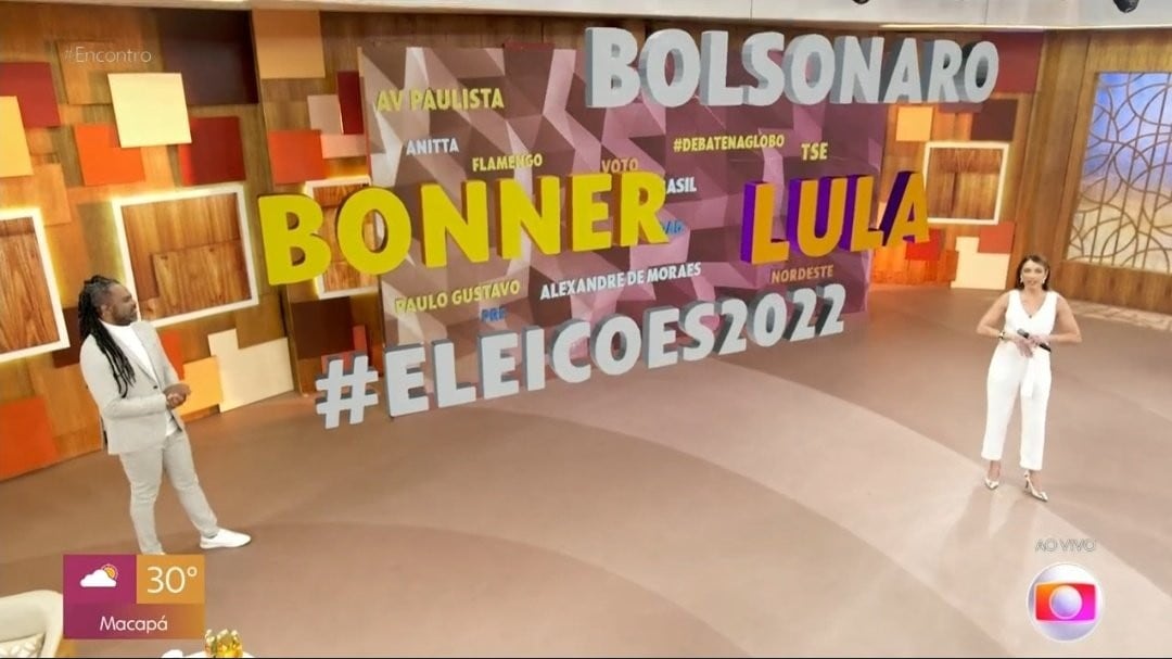 Manoel Soares e Patrícia Poeta levam William Bonner ao Encontro e fãs comentam "gafe" durante a cobertura das eleições de 2022