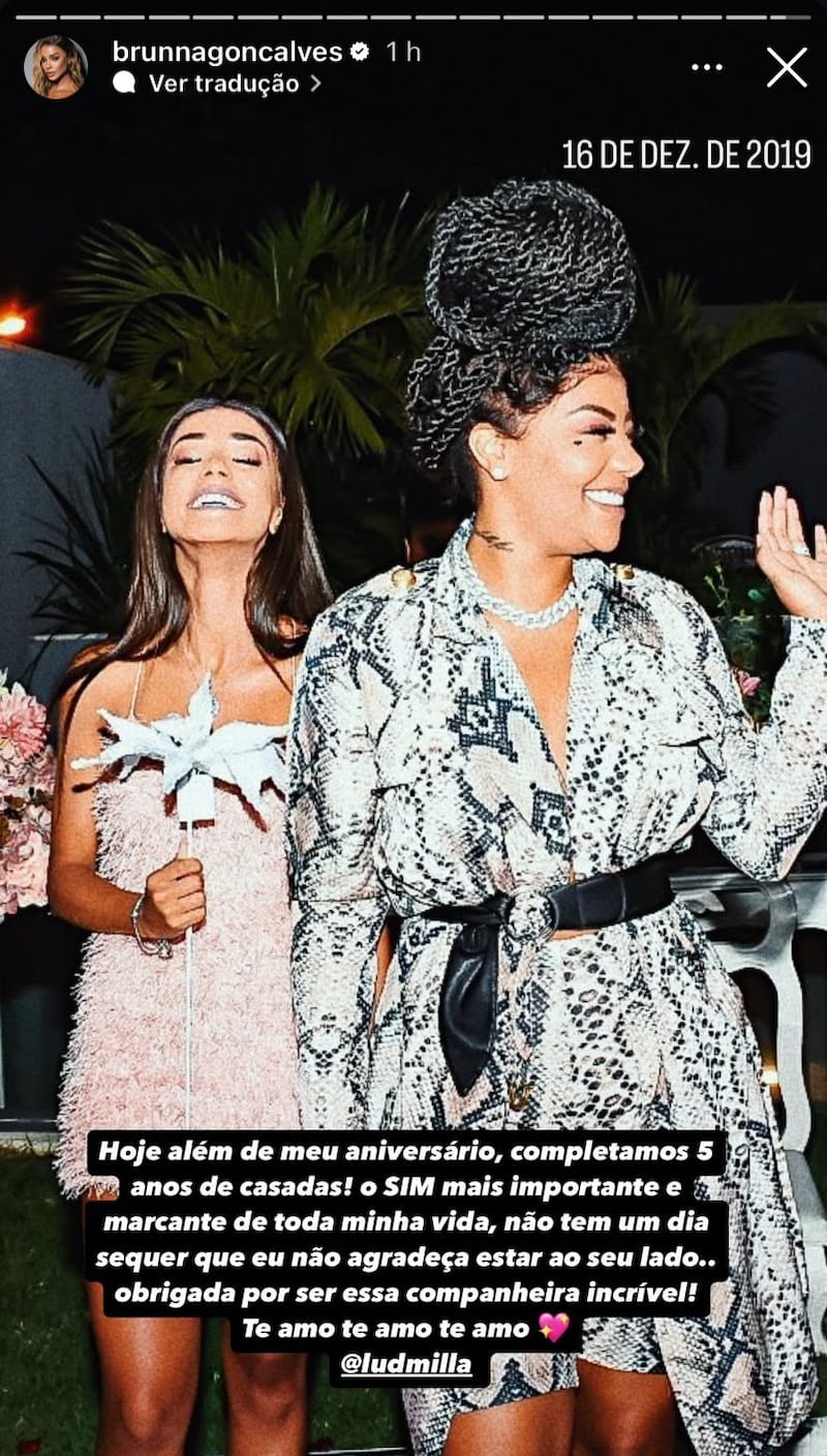 Brunna Gonçalves via Instagram Story