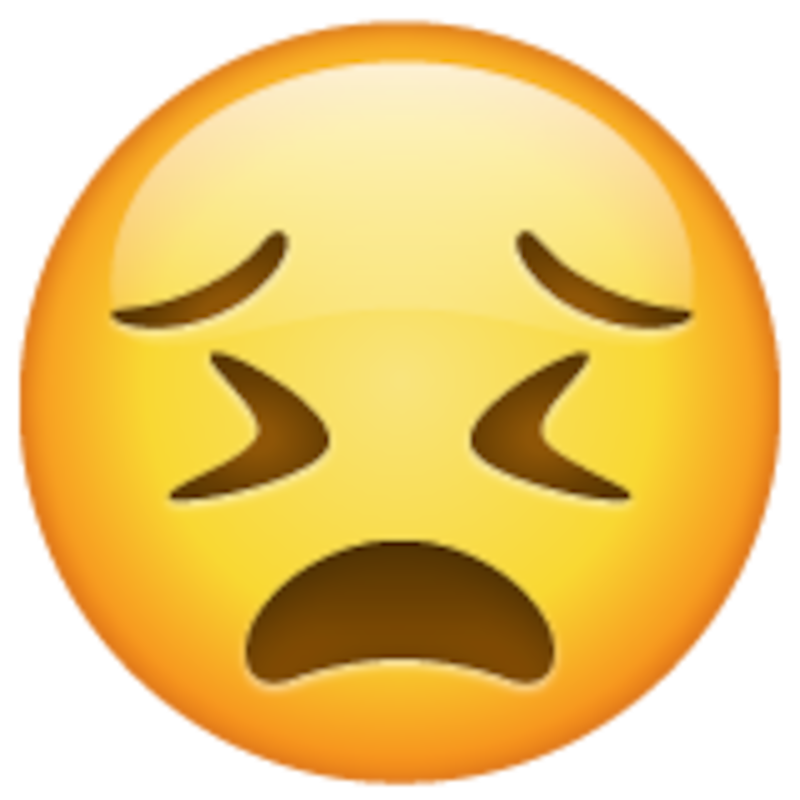 Emoji de cara desesperada