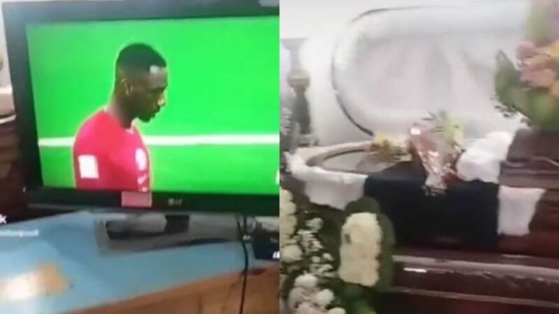 Pessoas são flagradas assistindo jogo da copa ao lado de caixão durante velório