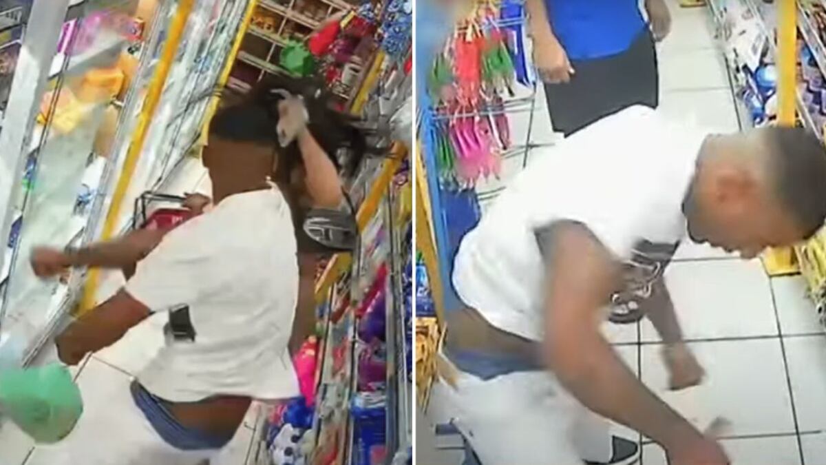 Vídeo forte mostra o momento da violência doméstica.