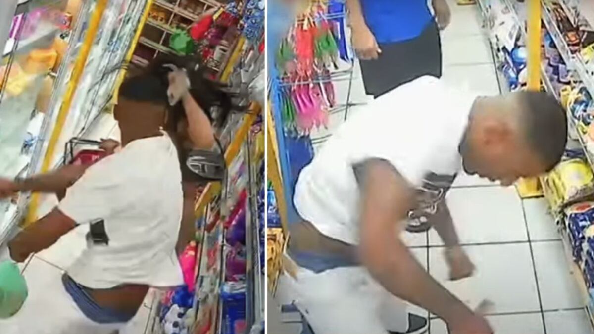 Vídeo forte mostra o momento da violência doméstica.