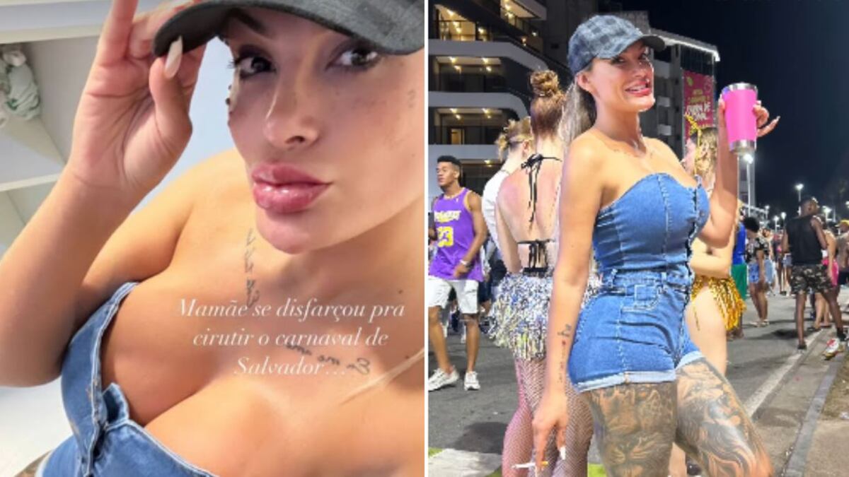 Ela deu pausa nos vídeos de sexo para curtir a folia