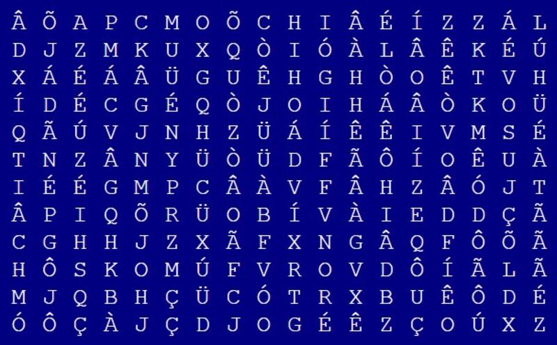 Caça-palavras homozigoto