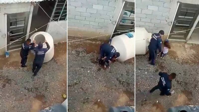 Menina de 3 anos é resgatada após ser trancada em tanque de água por pais