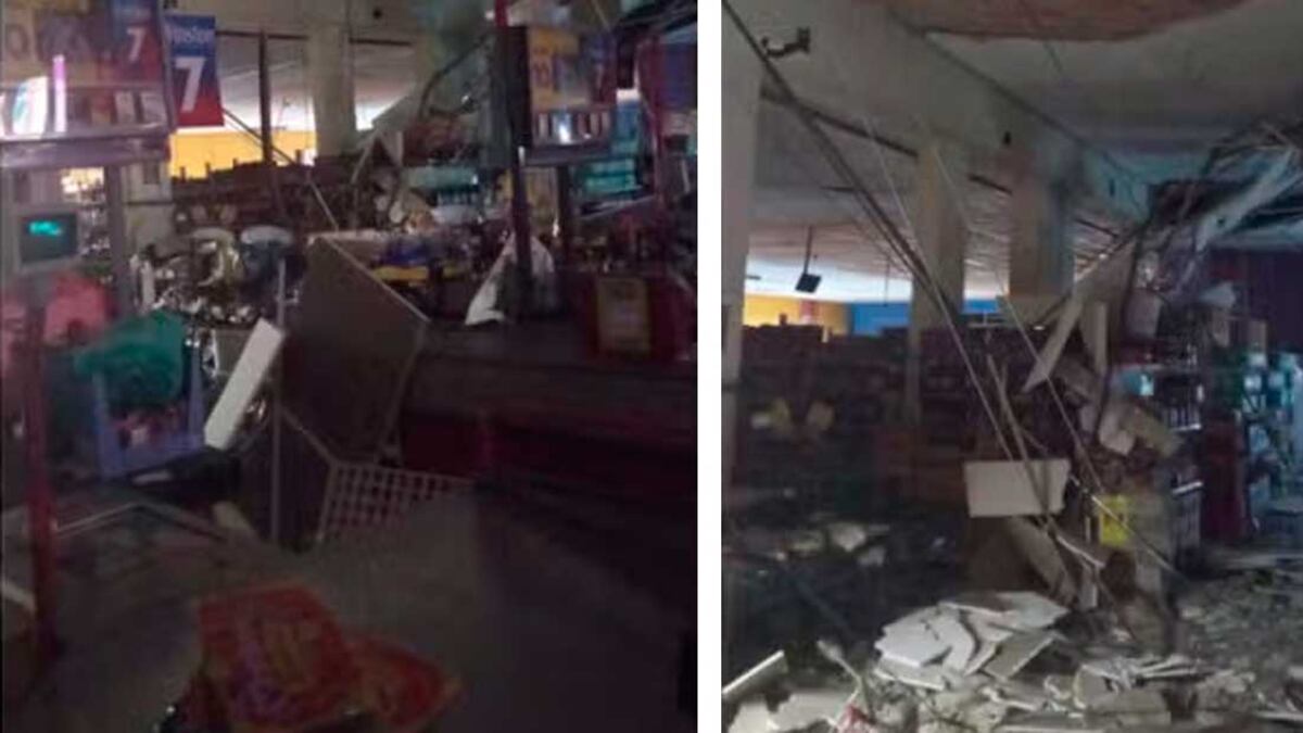 Teto do mercado desaba em Perus