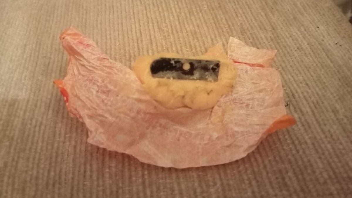Lâmina é encontrada em doce