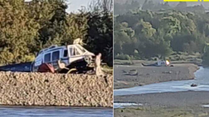 helicóptero cai durante combate a incêndio