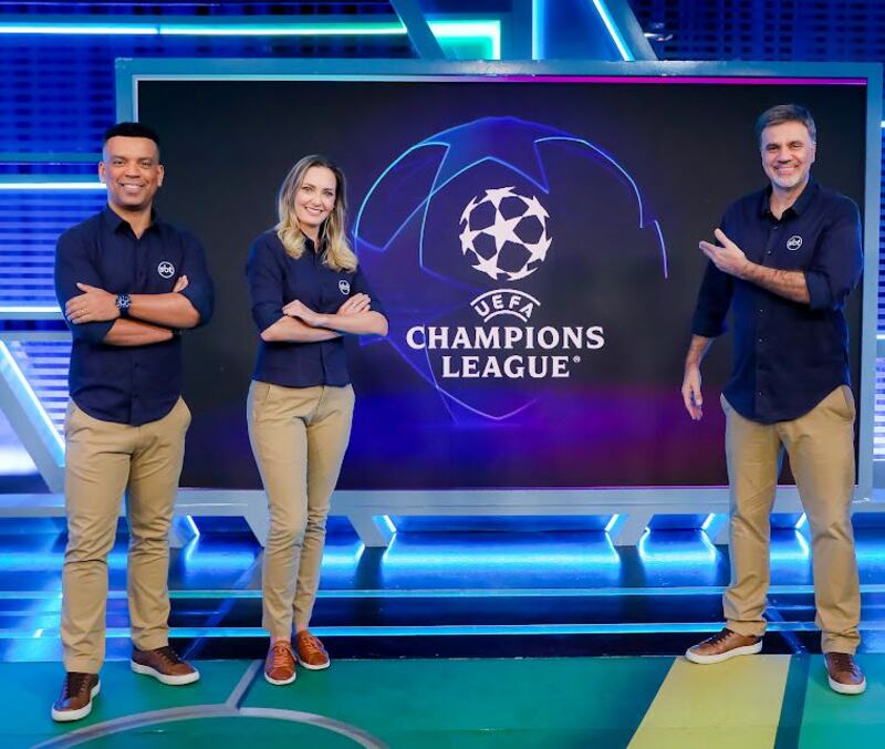 UEFA Champions League - Luiz Alano, Mauro Beting e Nadine Basttos