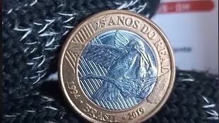 Moeda de 1 real do beija-flor