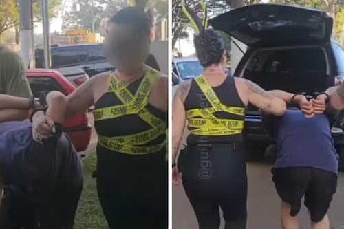 Policial fantasiada de “cena de crime” prende criminoso com 11 celulares roubados em carnaval de SP