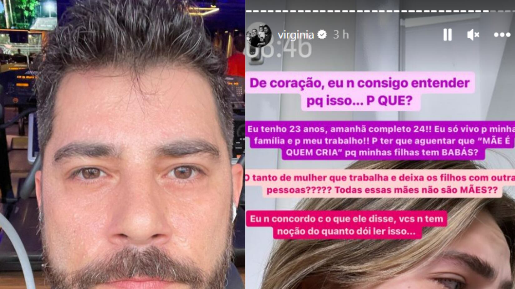 Imagens: @evaristocostaoficial e @virginia