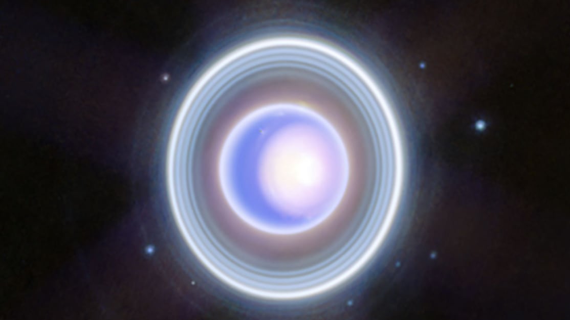Urano en una imagen del Telescopio James Webb.
