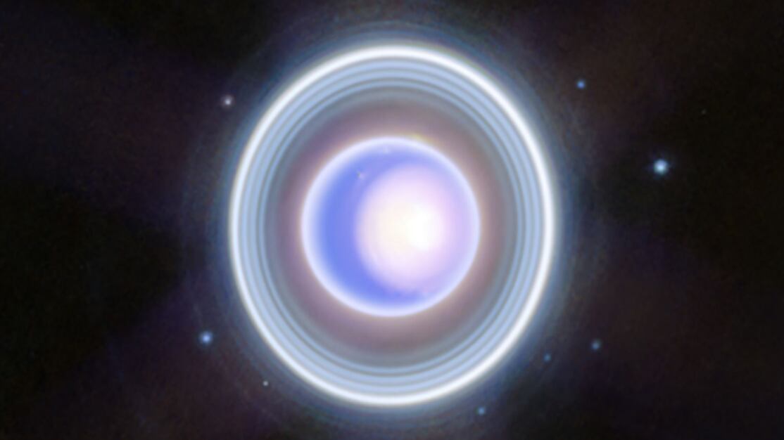 Urano en una imagen del Telescopio James Webb.