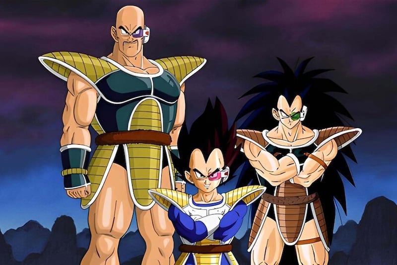 Nappa, Vegeta y Raditz. Dragon Ball Z