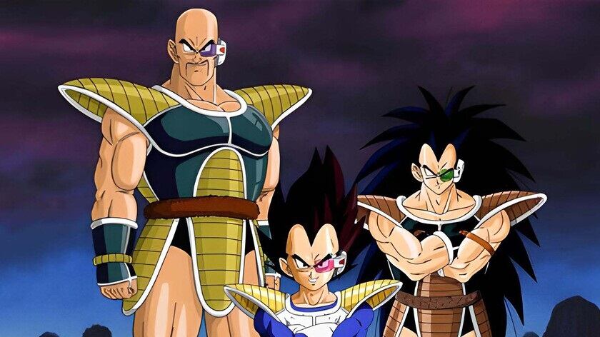 Nappa, Vegeta y Raditz. Dragon Ball Z