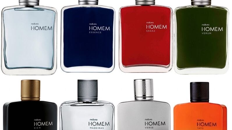 Frascos de perfume linha Natura Homem