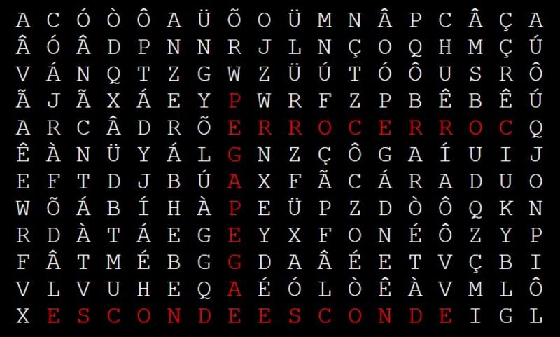 Caça-palavras de brincadeiras