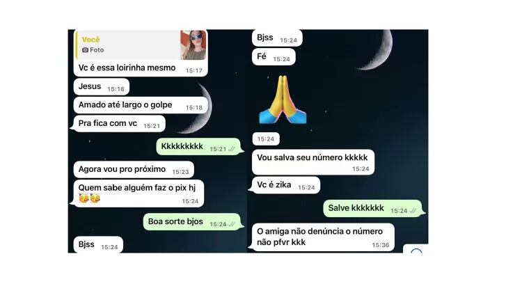 Golpista flerta com vítima pelo WhatsApp