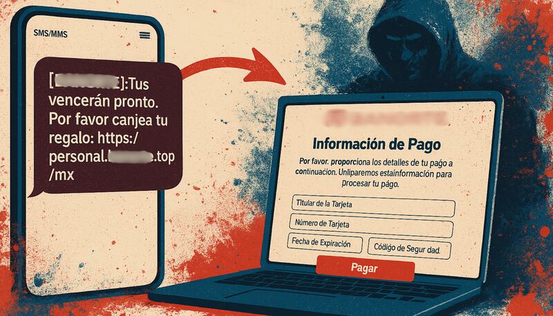 El dominio falso fue registrado el 14 de abril y ya comenzó a recibir tráfico desde México mediante mensajes SMS.