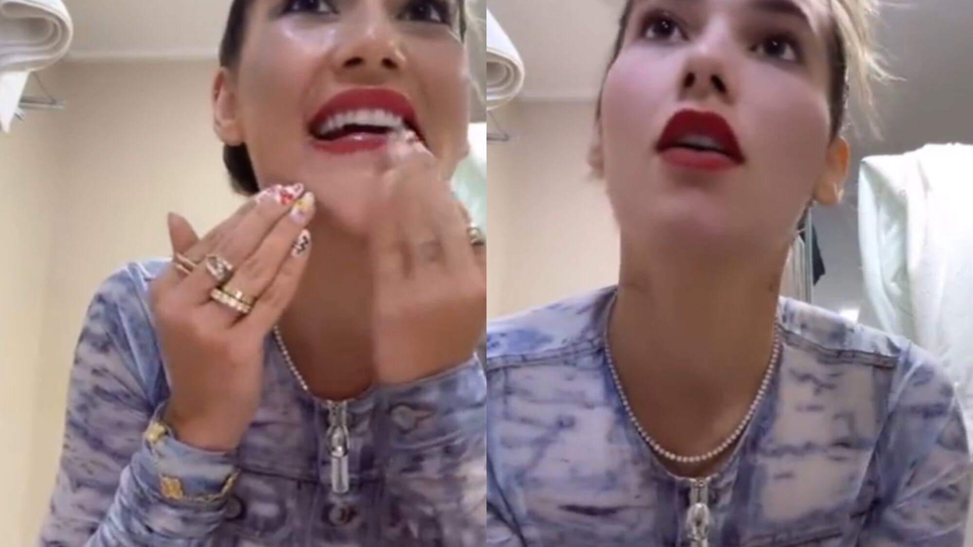 Virginia Fonseca diz ter dificuldade em remover o batom de sua marca, mas internautas reparam falha
Foto: @virginia