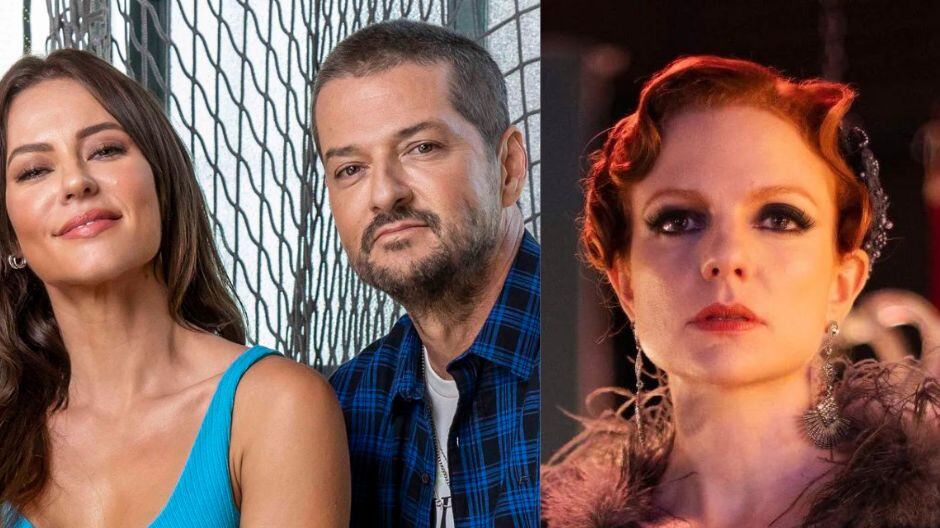 Cara e Coragem: Pat (Paolla Oliveira), Moa (Marcelo Serrado) e Andréa Pratini (Maria Eduarda de Carvalho)