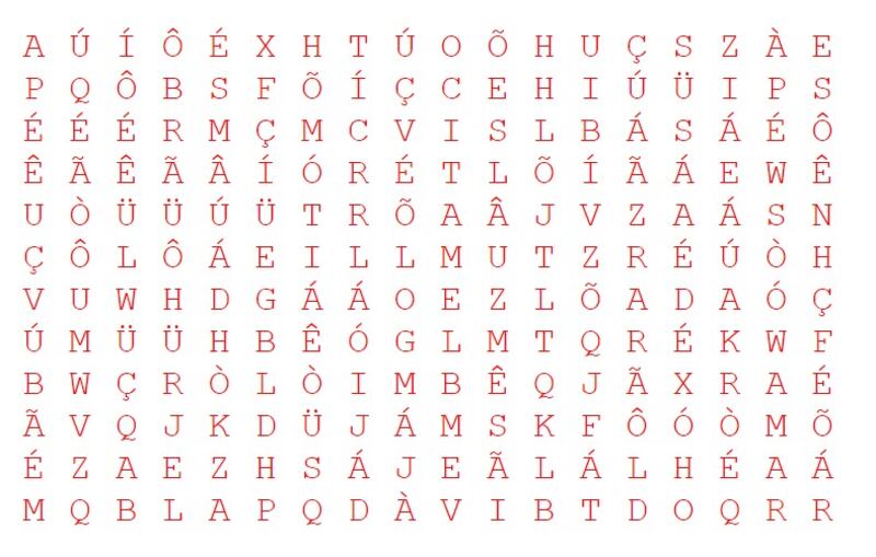 Encontre emblemático no caça-palavras