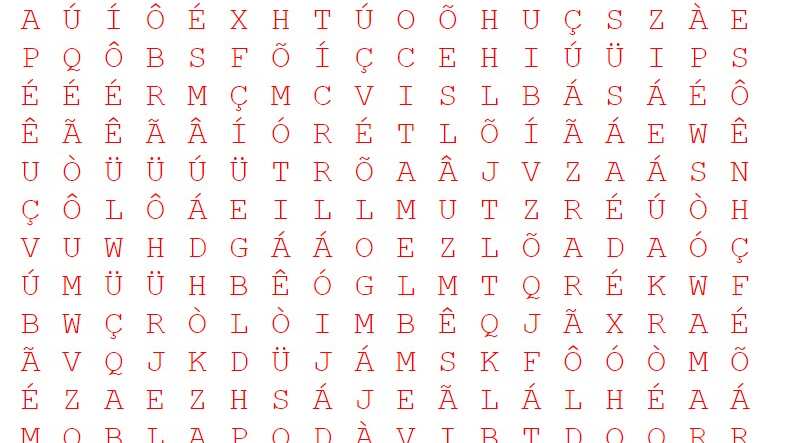 Encontre emblemático no caça-palavras